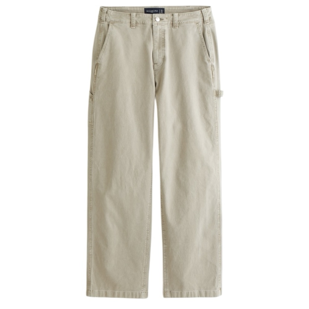 Tan Abercrombie & Fitch Carpenter Pants  (28/28)